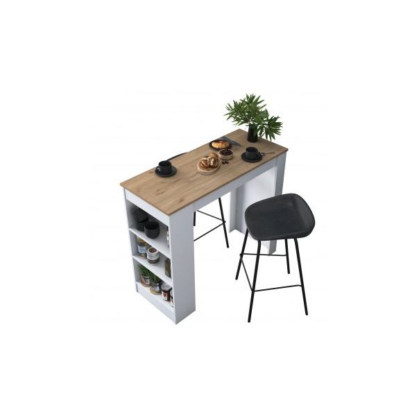 HANAH HOME Barski sto JA103, braon/bela - 173176