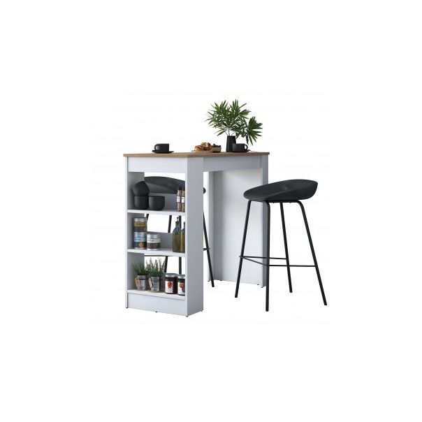 HANAH HOME Barski sto JA103, braon/bela - 173176