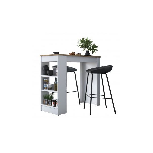 HANAH HOME Barski sto JA103, braon/bela - 173176