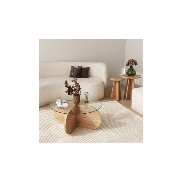 HANAH HOME Sto za dnevnu sobu Bubble Sapphire Oak - 173282