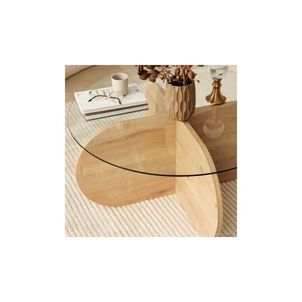HANAH HOME Sto za dnevnu sobu Bubble Sapphire Oak - 173282