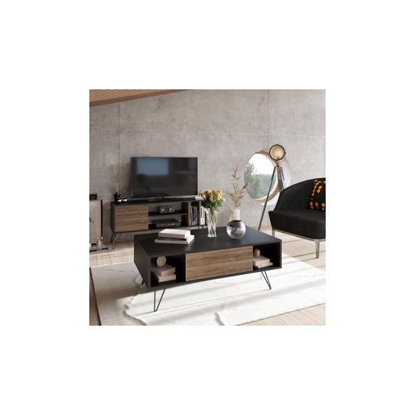 HANAH HOME Sto za dnevnu sobu Mistico Black Walnut - 173285