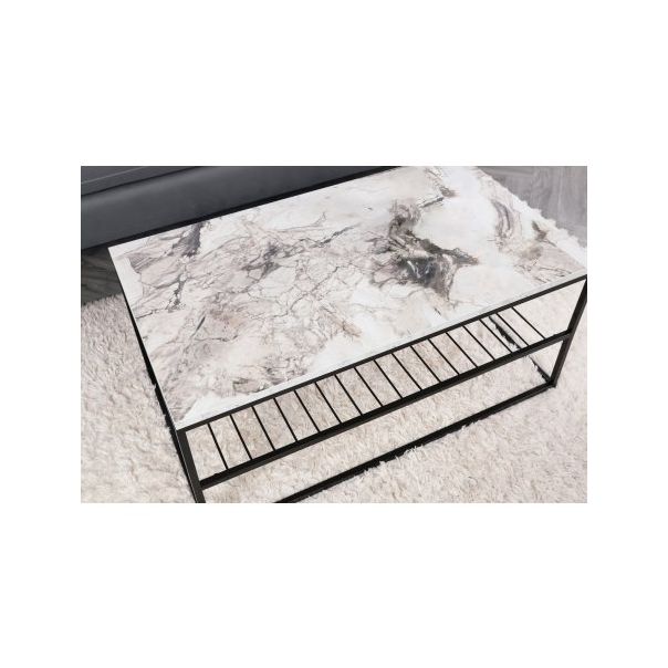 HANAH HOME Klub sto Asude, crna/bela - 173306