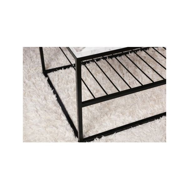 HANAH HOME Klub sto Asude, crna/bela - 173306