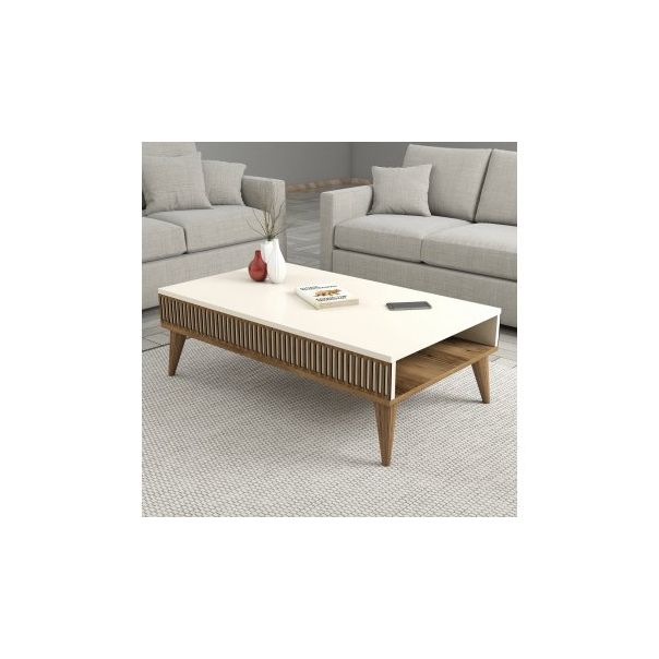 HANAH HOME Klub sto Milan, braon/krem - 173318