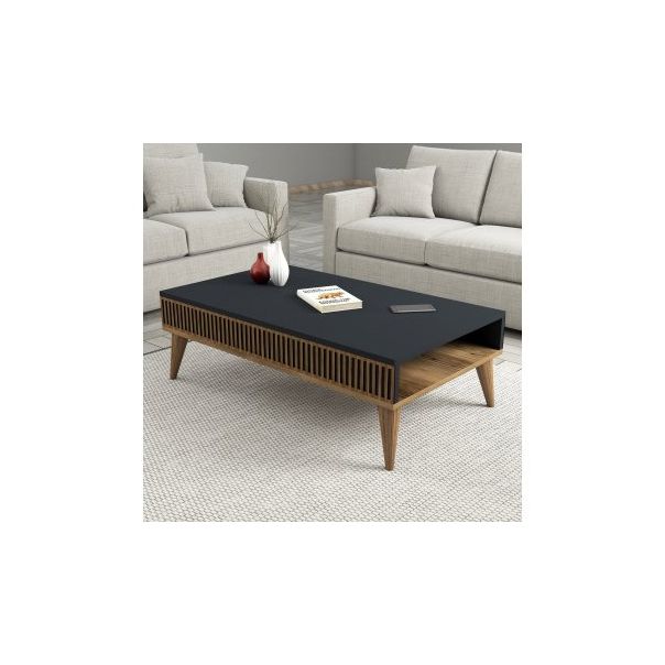 HANAH HOME Klub sto Milan, braon/antracit - 173323