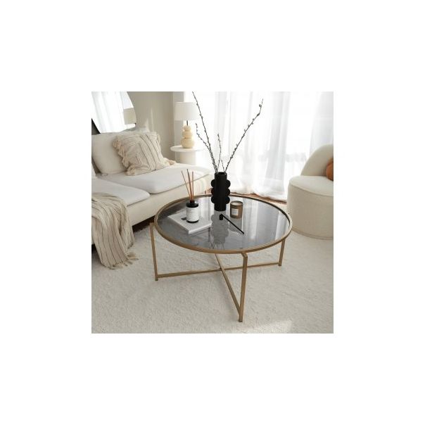 HANAH HOME Sto za dnevnu sobu Gold Sun S404F Gold Fume - 173364