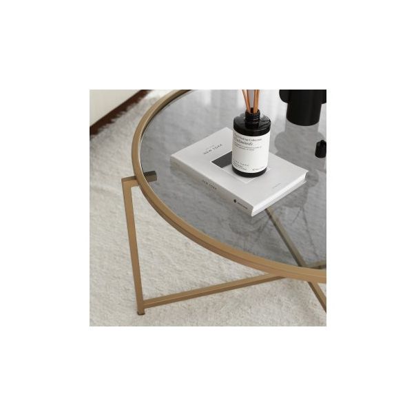 HANAH HOME Sto za dnevnu sobu Gold Sun S404F Gold Fume - 173364