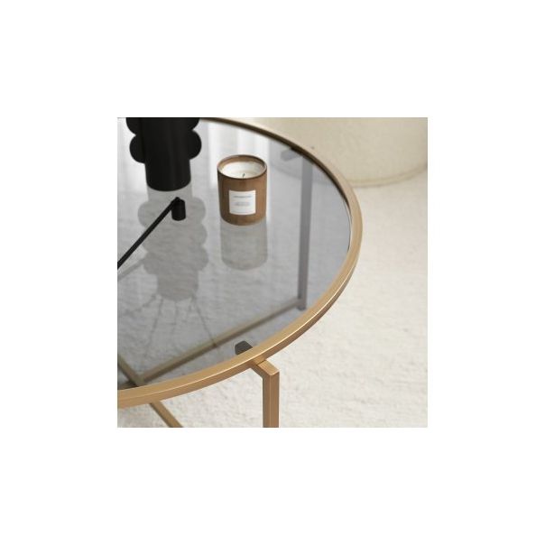 HANAH HOME Sto za dnevnu sobu Gold Sun S404F Gold Fume - 173364