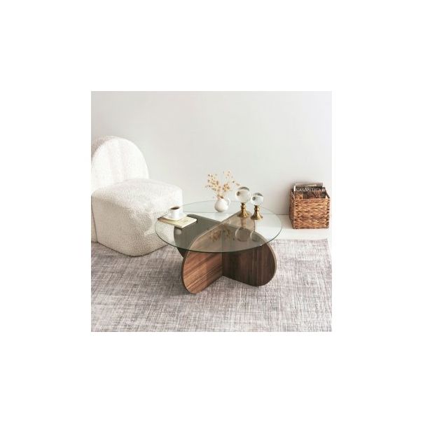 HANAH HOME Sto za dnevnu sobu Bubble Walnut - 173386