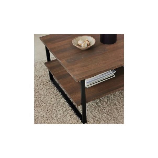 HANAH HOME Klub sto Neta, braon/crna - 173407