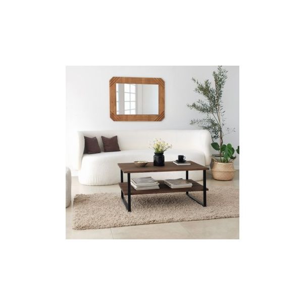 HANAH HOME Klub sto Neta, braon/crna - 173407