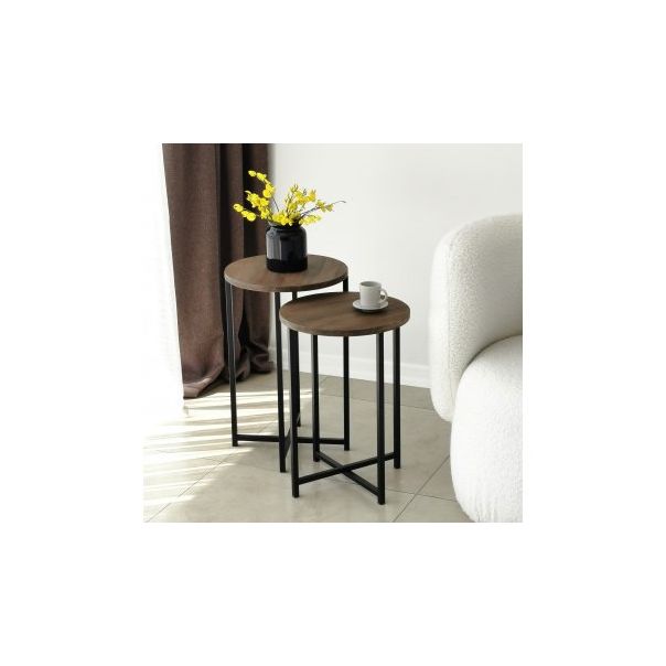 HANAH HOME Set klub stolova Neta, braon/crna - 173415