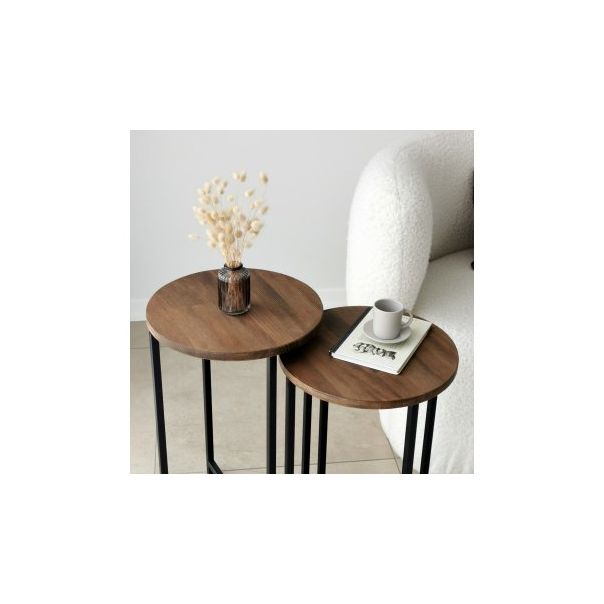 HANAH HOME Set klub stolova Neta, braon/crna - 173415