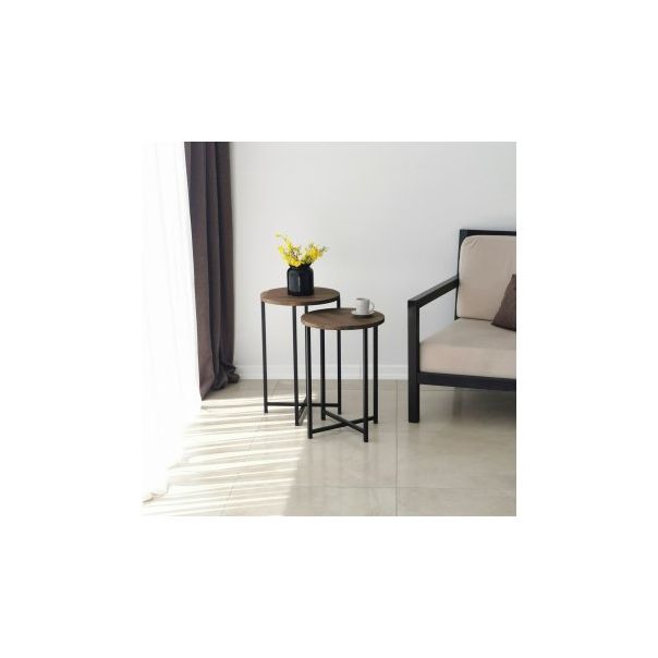 HANAH HOME Set klub stolova Neta, braon/crna - 173415