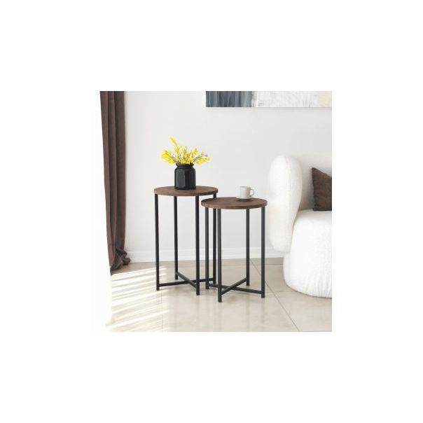 HANAH HOME Set klub stolova Neta, braon/crna - 173415