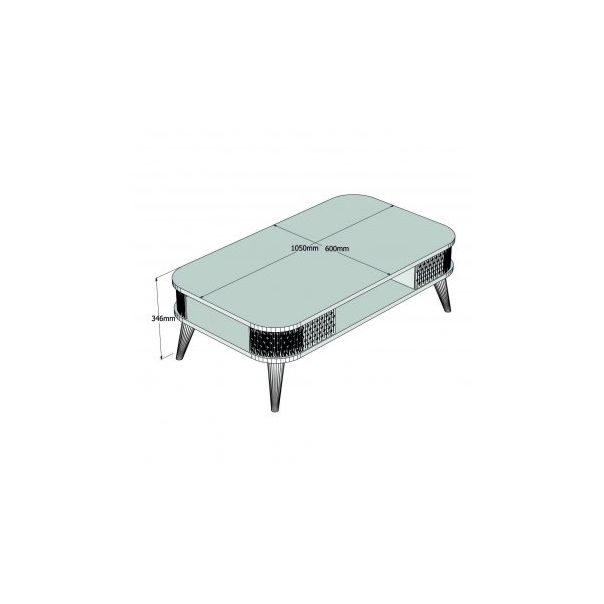 HANAH HOME Sto za dnevnu sobu Eylul Walnut - 173416