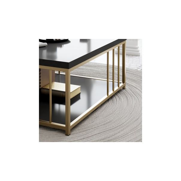 HANAH HOME Klub sto Zenn, antracit/zlatna - 173423