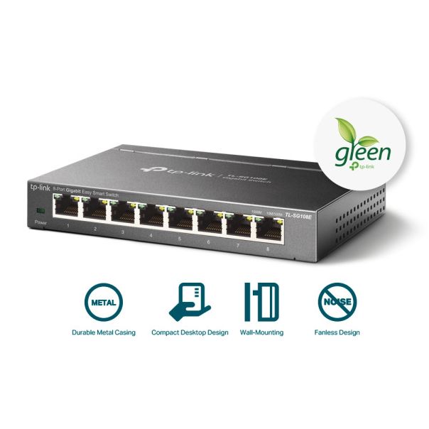 TP LINK LAN Switch TP-LINK TL-SG108E Gigabit 10/100/1000Mbps - 61804