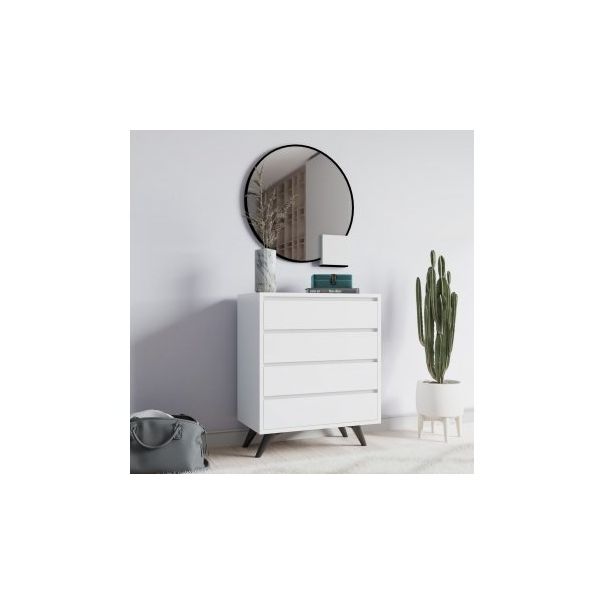 HANAH HOME Komoda za spavaću sobu Suvera, bela - 173478