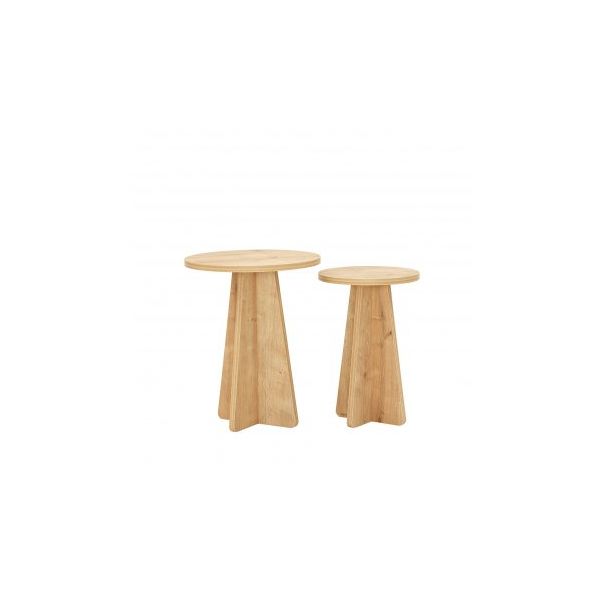 HANAH HOME Set klub stolova Mushroom, svetlobraon - 173559