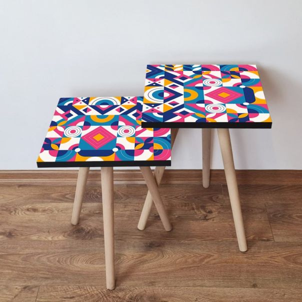 HANAH HOME Pomoćni stočić 2SHP215 Multicolor - 173734