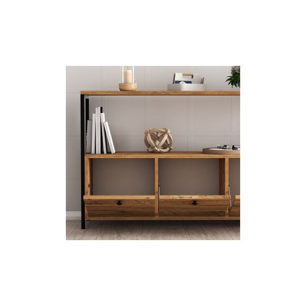 HANAH HOME Komoda Nero v2, braon/crna - 173954