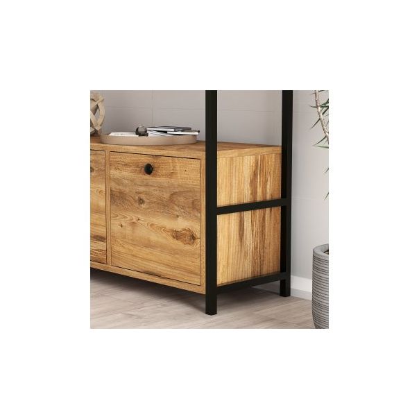 HANAH HOME Komoda Nero v2, braon/crna - 173954