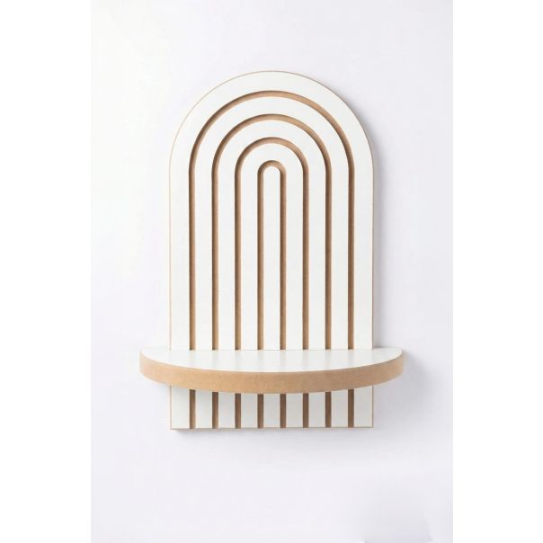 HANAH HOME Zidna polica Artmtkwll1, bela/braon - EP3056589