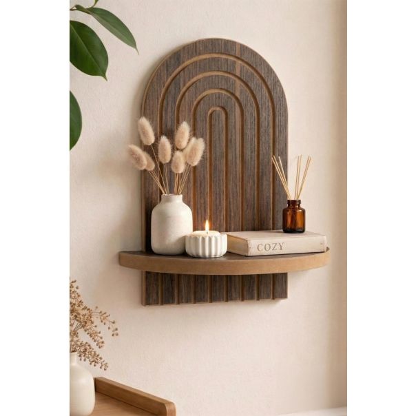 HANAH HOME Zidna polica Artmtkwll1, braon - EP3056595