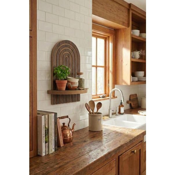 HANAH HOME Zidna polica Artmtkwll1, braon - EP3056595