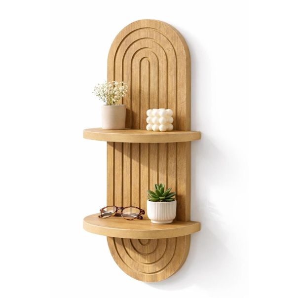 HANAH HOME Zidna polica Artmtkwll2, svetlobraon - EP3056601