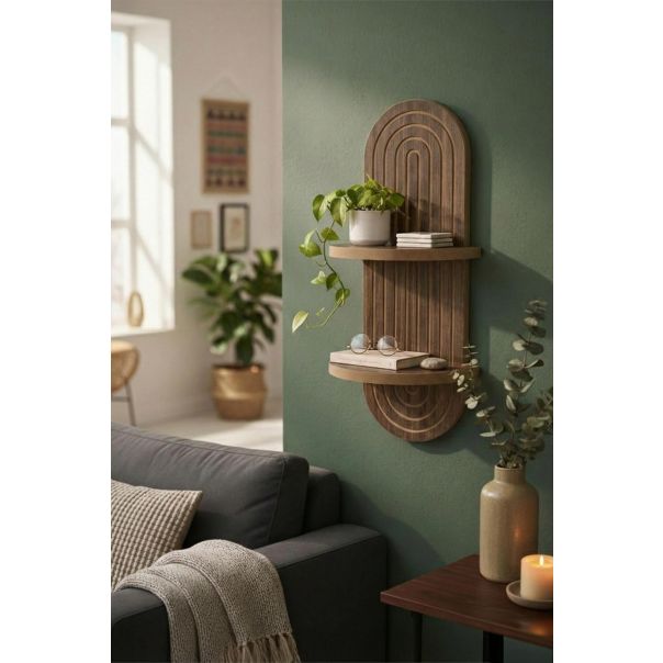 HANAH HOME Zidna polica Artmtkwll2, braon - EP3056604
