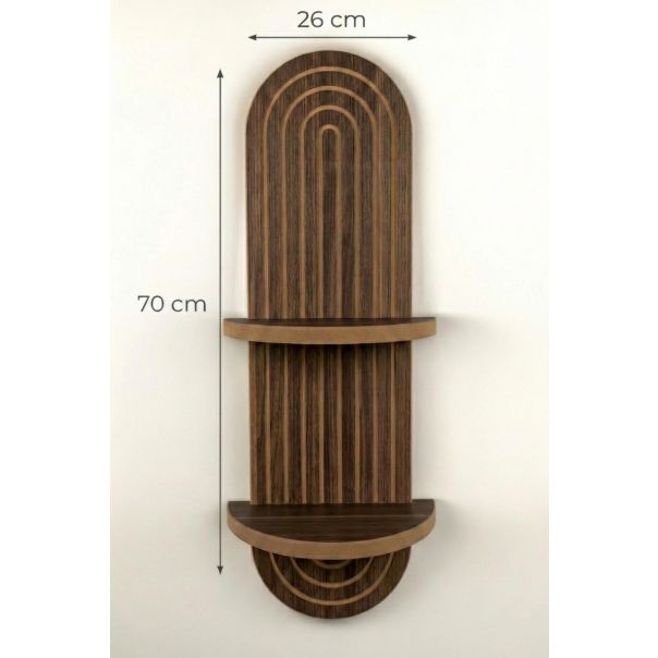 HANAH HOME Zidna polica Artmtkwll2, braon - EP3056604