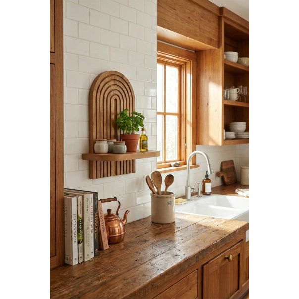 HANAH HOME Zidna polica Artmtkwll1D, svetlobraon - EP3056610