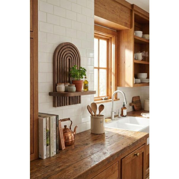 HANAH HOME Zidna polica Artmtkwll1D, braon - EP3056613
