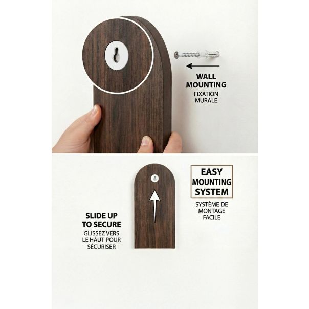 HANAH HOME Zidna polica Artmtkwll1D, braon - EP3056613