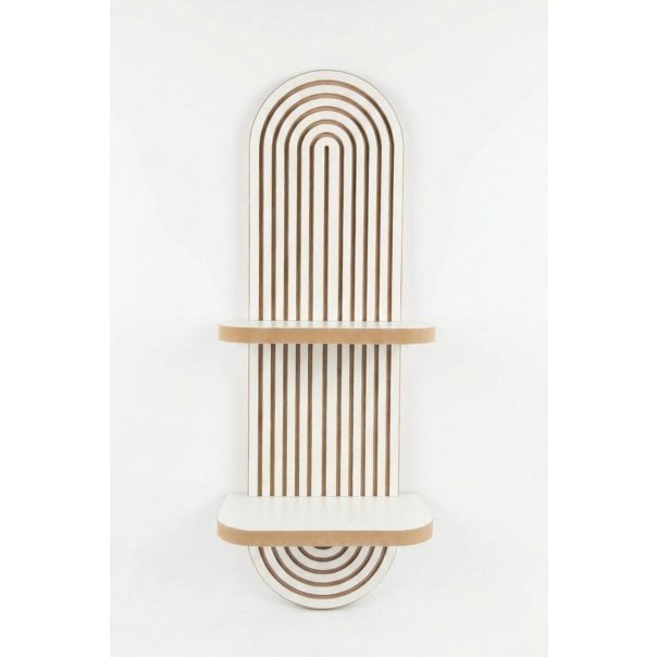 HANAH HOME Zidna polica Artmtkwll2D, bela/braon - EP3056616