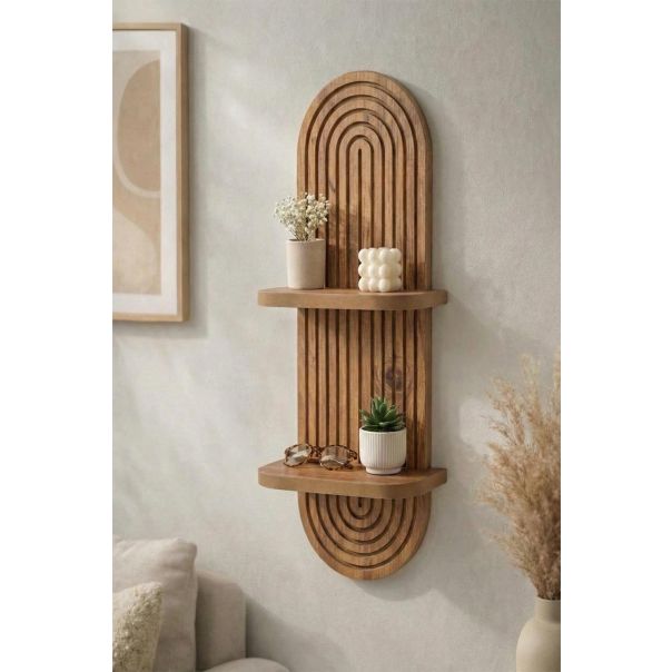 HANAH HOME Zidna polica Artmtkwll2D, svetlobraon - EP3056619