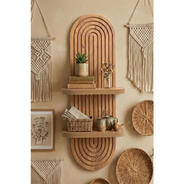 HANAH HOME Zidna polica Artmtkwll2D, svetlobraon - EP3056619