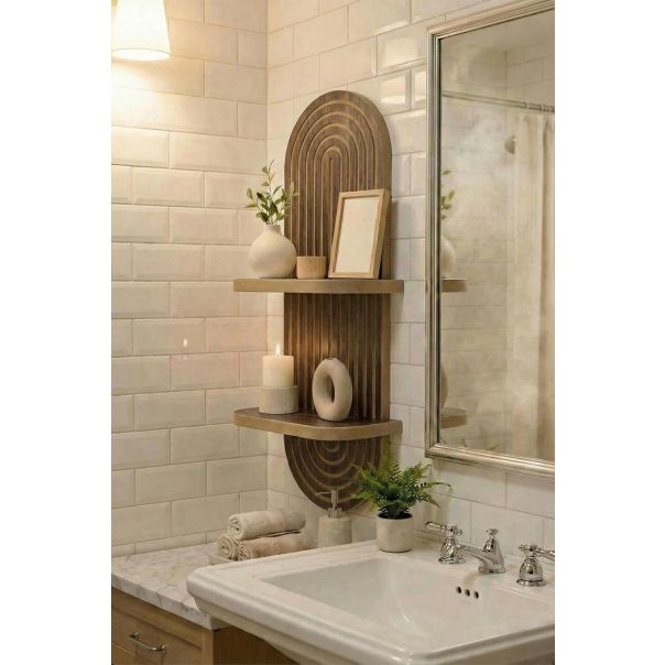 HANAH HOME Zidna polica Artmtkwll2D, braon - EP3056622