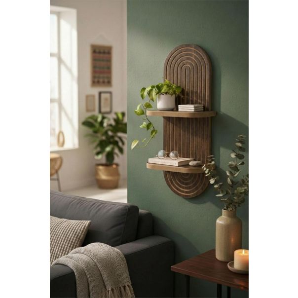 HANAH HOME Zidna polica Artmtkwll2D, braon - EP3056622