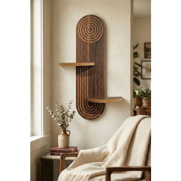 HANAH HOME Zidna polica Artmtkwll3, braon - EP3056631