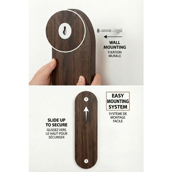 HANAH HOME Zidna polica Artmtkwll3, braon - EP3056631