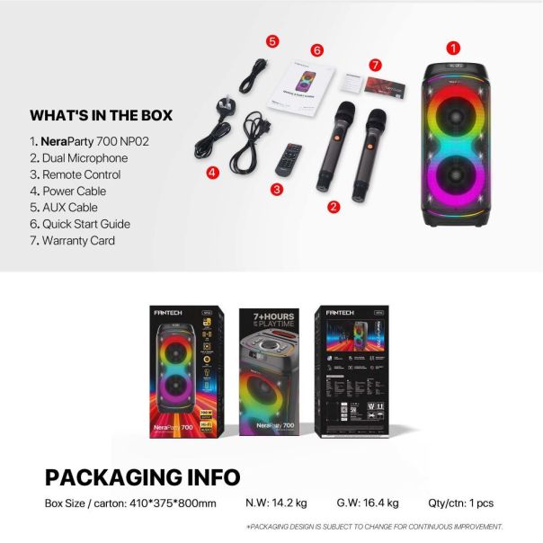 Fantech Bluetooth zvucnik NP02 NeraParty crni - EP3199298