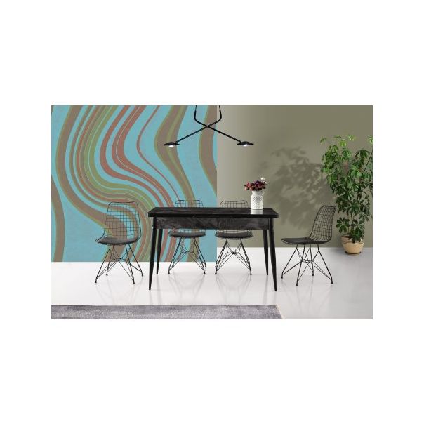 HANAH HOME Set trpezarijskih stolica 2/1 Tivoli 271, crna - 174029