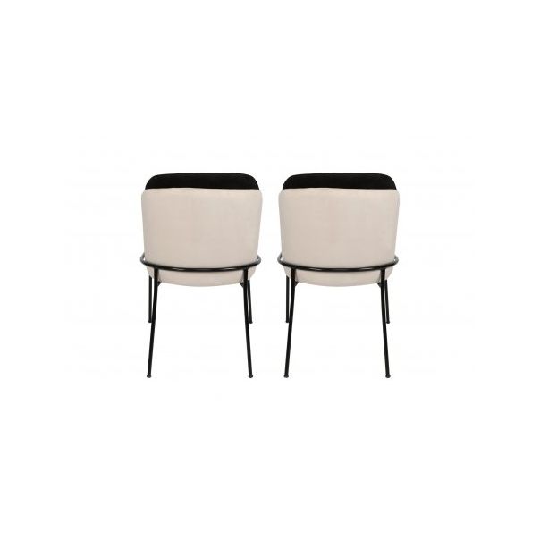 HANAH HOME Set trpezarijskih stolica 2/1 Dore 145 V2, crna/krem - 174047