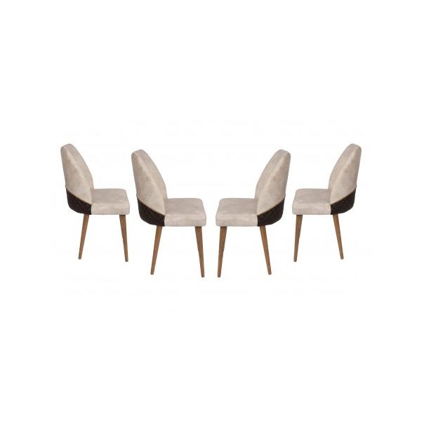 HANAH HOME Set trpezarijskih stolica 4/1 Nova 071, krem/braon - 174057