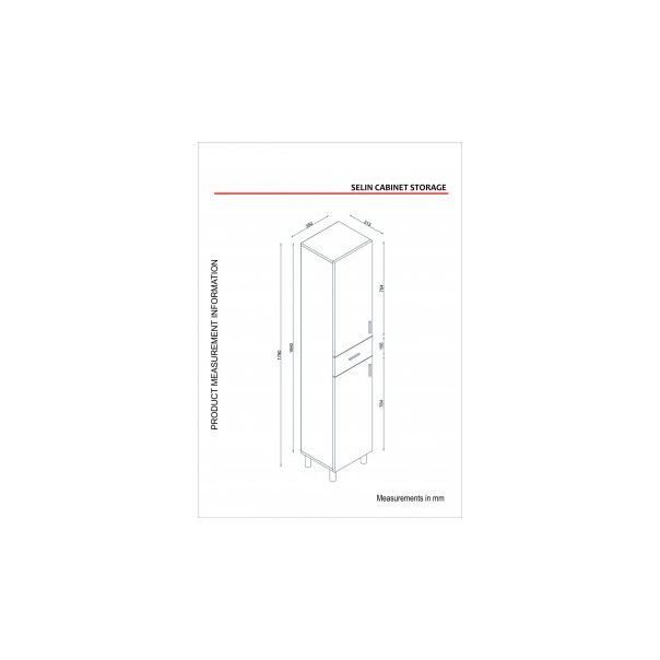 HANAH HOME Kupatilski ormarić Selin, bela - 174114