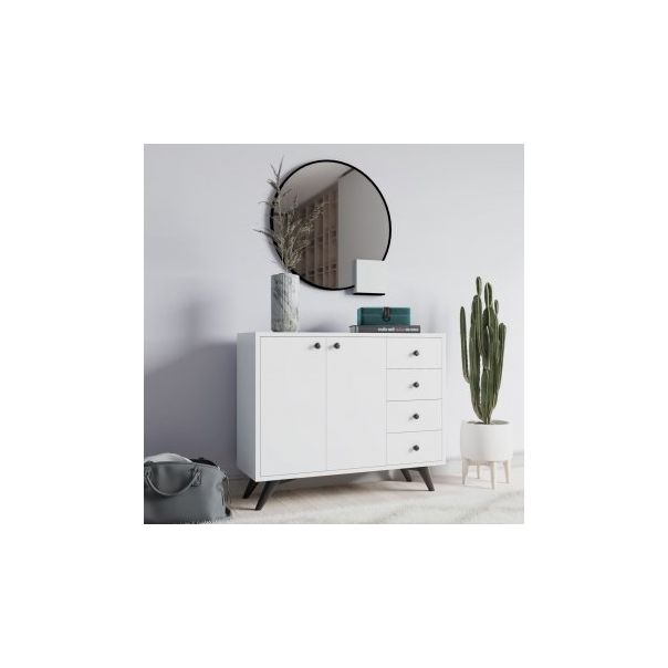 HANAH HOME Komoda za dnevnu sobu Waga, bela - 174146